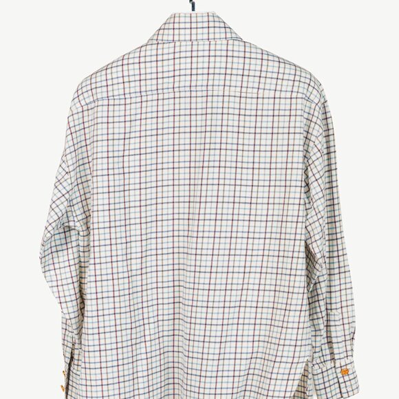 Chanel Boutique Vintage White Plaid Buttoned Flannel - Picture 2 of 8